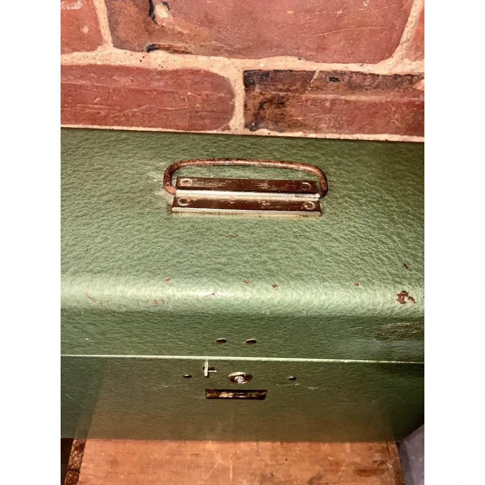 Hamilton Skotch Porta-File Green Metal Document Storage‎ Box